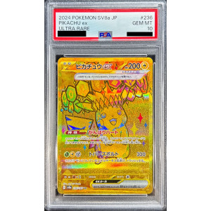 [PSA10] Pikachu ex [UR] Sv8a (236/187)  -  Japanese Pokémon Card